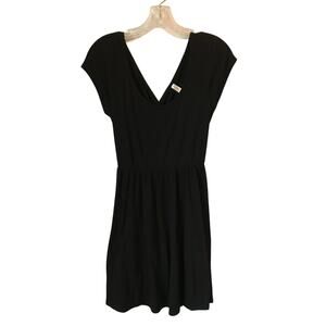 Xhileration Dress M Womens Criss Cross Back Keyhole Back Black Jersey Knit Med